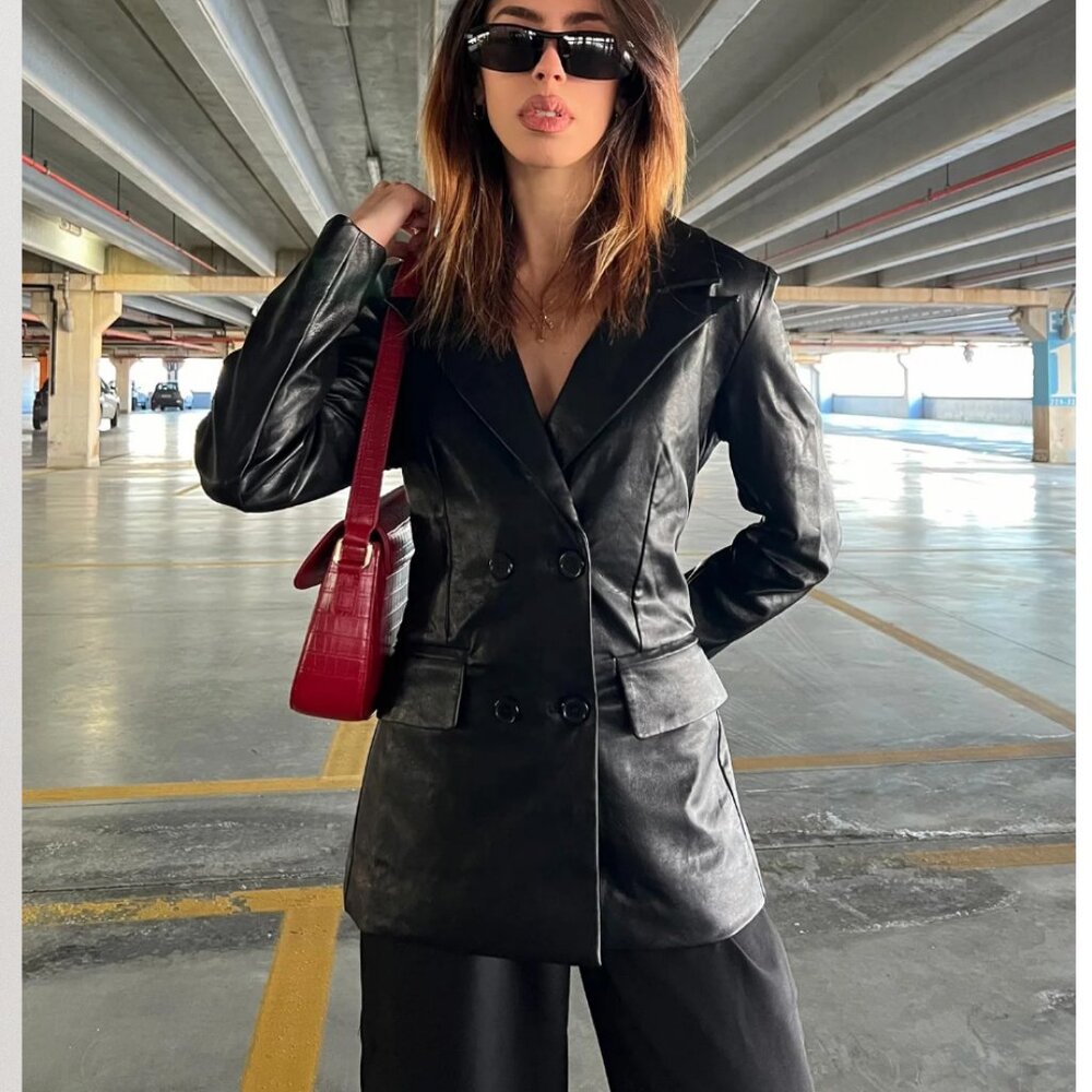 Princess Polly Ellen faux leather blazer